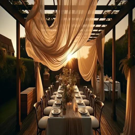 High Multi Chiffon Sheer Fabric &ndash; 60" Wide | Lightweight, Drapey Material for Wedding, Event, and DIY D&eacute;cor &ndash; FabricLA {5}