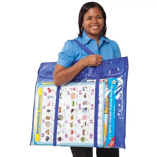 Deluxe Bulletin Board Storage Bag, Clear/Blue, 30" x 24" {2}