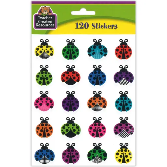 Colorful Ladybugs Stickers, 120 Per Pack, 12 Packs {3}