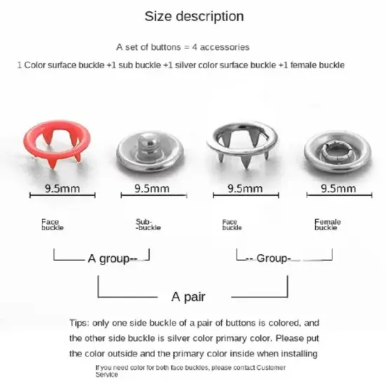 200 Set Metal Snap Button Kit with Fastener Pliers {2}