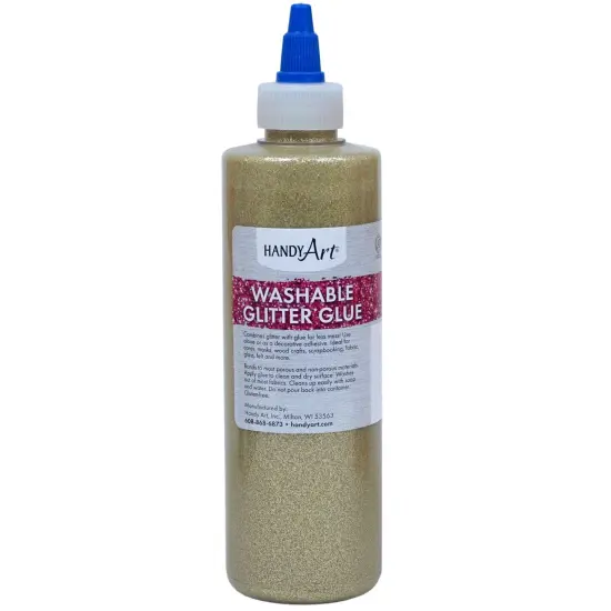 Washable Glitter Glue, 8 oz., Gold, Pack of 6 {2}
