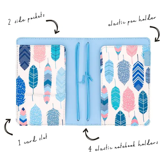 A6 Notebook and Passport Holder - Sky Blue {5}