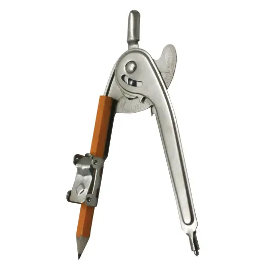 Ball Bearing Compass with Golf Pencil, Safety Point, 12 Per Pack, 2 Packs {4}