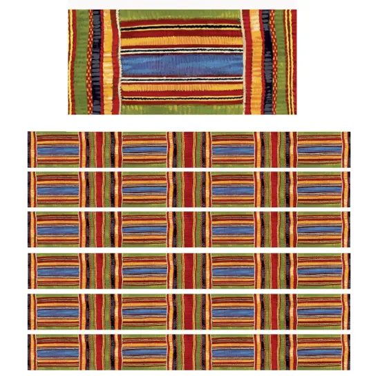 Kente Cloth Bolder Borders&reg;, 35.75' Per Pack, 6 Packs {1}