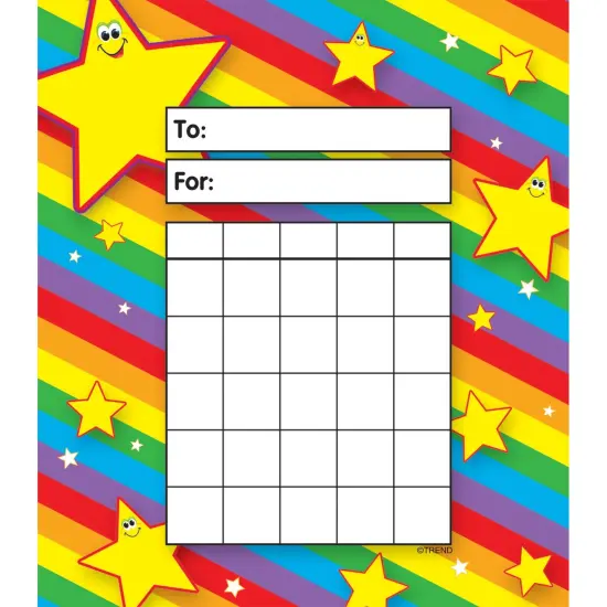 Stars Incentive Pad, 36 Sheets Per Pad, Pack of 6 {2}