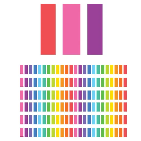 Colorful Stripes Straight Border Trim, 35 Feet Per Pack, 6 Packs {1}