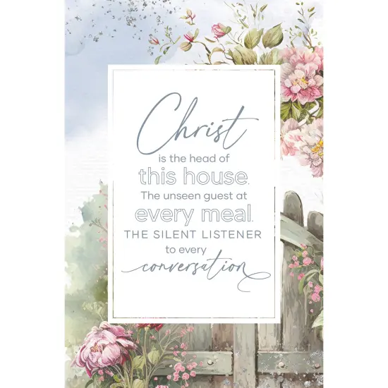 Christ Is The Head Wood Plaque with Easel and Hook Wall Tabletop Art - 6 inches x 9 inches {1}