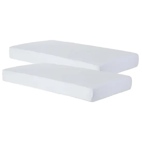 SafeFit&trade; Elastic Fitted Sheet, Compact-Size, White, Pack of 2 {1}