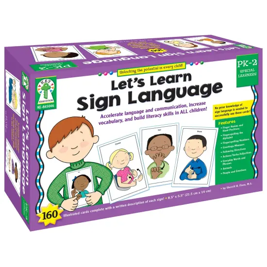 Let's Learn Sign Language Learning Cards {1}