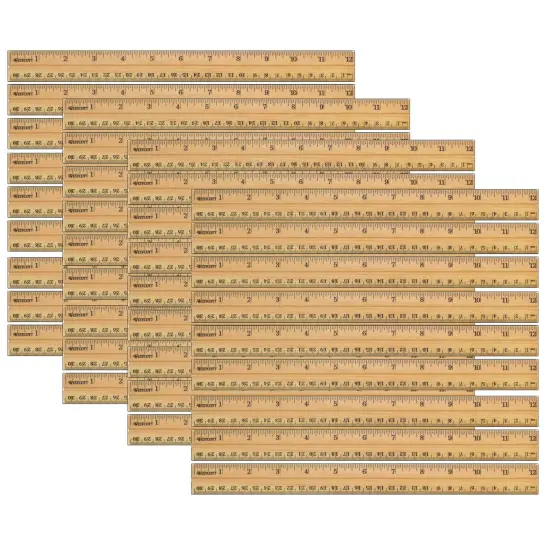School Wood Ruler, 12", Pack of 36 {1}