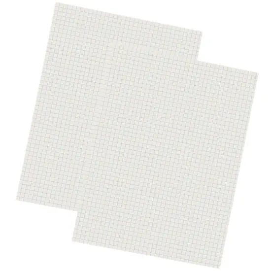 Grid Ruled Drawing Paper, White, 1/4" Quadrille Ruled, 9" x 12", 500 Sheets Per Pack, 2 Packs {1}