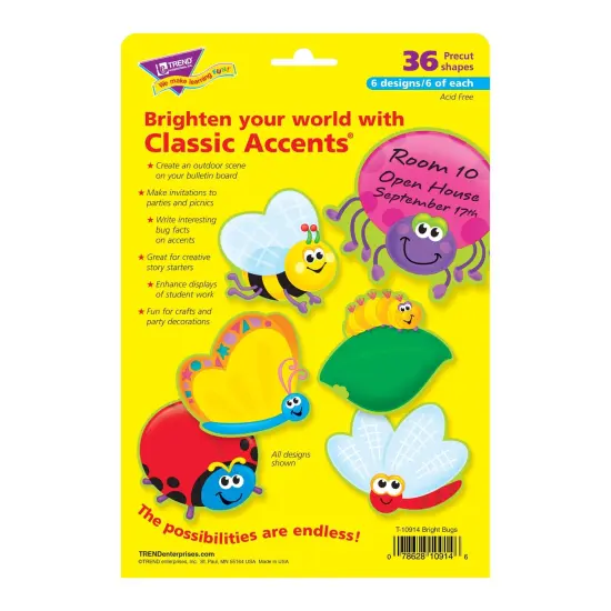 Bright Bugs Classic Accents&reg; Variety Pack, 36 Per Pack, 3 Packs {3}