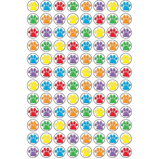 Paw Prints superSpots&reg; Stickers, 800 Per Pack, 6 Packs {3}