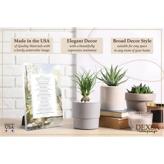 Do It Anyway Wood Plaque with Easel and Hook Wall Tabletop Art - 6 inches x 9 inches {3}