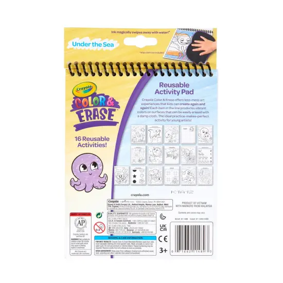 Color & Erase Reusable Activity Pad, Under The Sea, Pack of 3 {3}