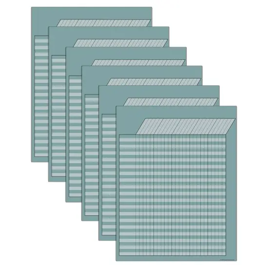 Calming Blue Incentive Write-On/Wipe-Off Chart, Pack of 6 {1}