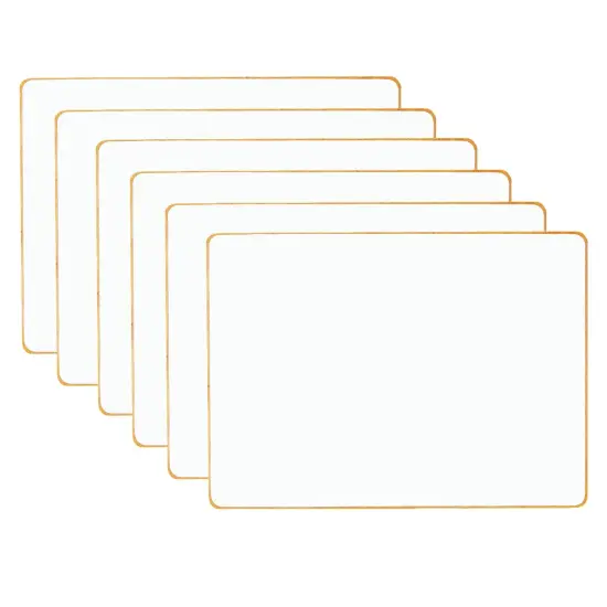 Double-sided Magnetic Dry-Erase Board, Blank, Pack of 6 {1}
