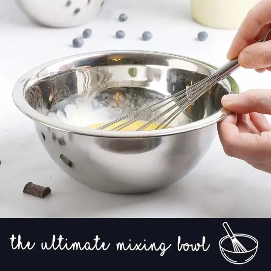 Set of 4 Stainless Steel Mixing Bowls {3}