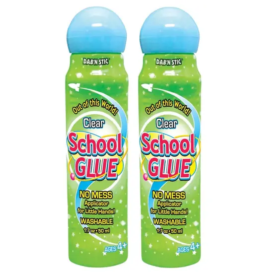 Dab'n Stic School Glue, 1.7 oz, 6 Per Pack, 2 Packs {1}