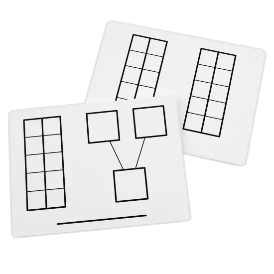 Write-On/Wipe-Off Ten-Frame Mats, Set of 10 {1}