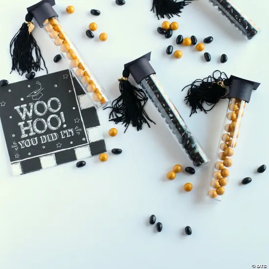 Graduation Black Tassel Nylon Keychains with Hat Charm | MINA&reg; {2}