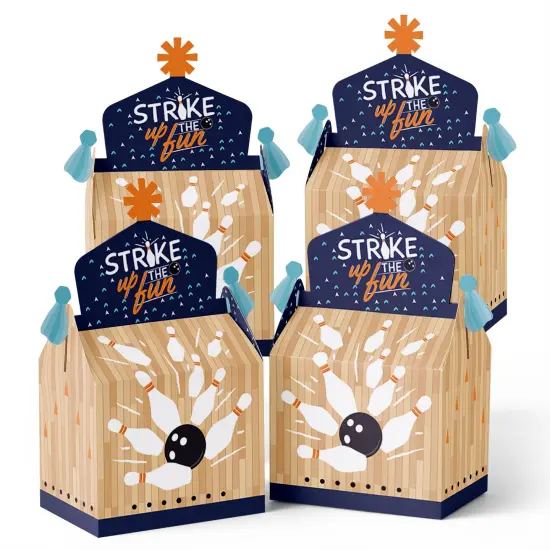 Big Dot of Happiness Strike Up the Fun - Bowling - Treat Box Party Favors - Birthday Party or Baby Shower Goodie Gable Boxes - Set of 12 {3}