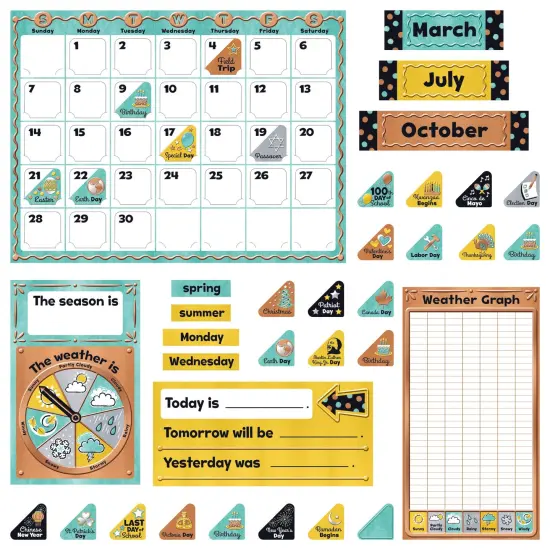 I &hearts; Metal Calendar Bulletin Board Set Per Set, 2 Sets {2}