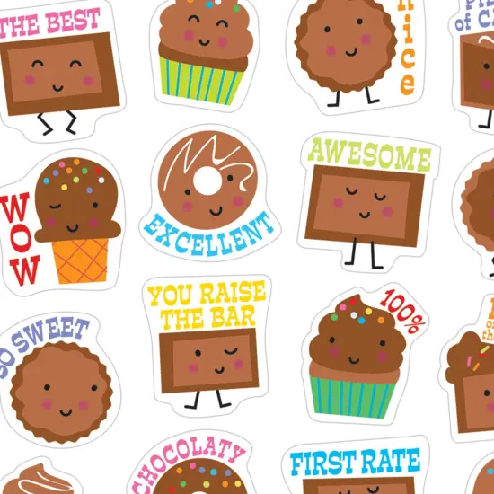 Chocolate Scented Stickers, 80 Per Pack, 6 Packs {2}