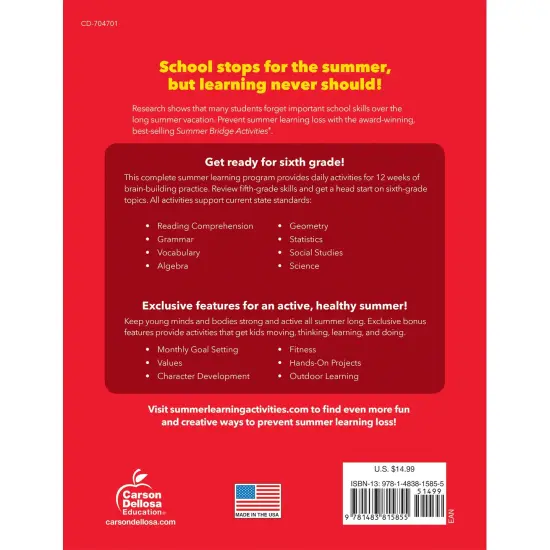 Summer Bridge Activities&reg; Workbook, Grade 5-6, Paperback {2}