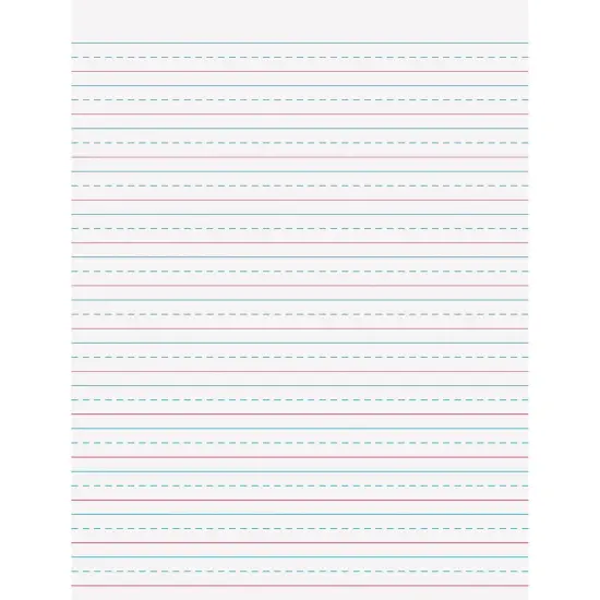 Multi-Program Handwriting Tablet, D'Nealian/Zaner-Bloser, 1/2" x 1/4" x 1/4" Ruled Short, 8" x 10-1/2", 40 Sheets, Pack of 12 {2}