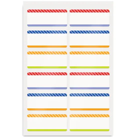 Avery No-Iron Fabric Name Labels, Playful Stripes Preprinted Designs, Handwrite-Only, 2-Pack, 48 Preprinted Labels (21959) {2}