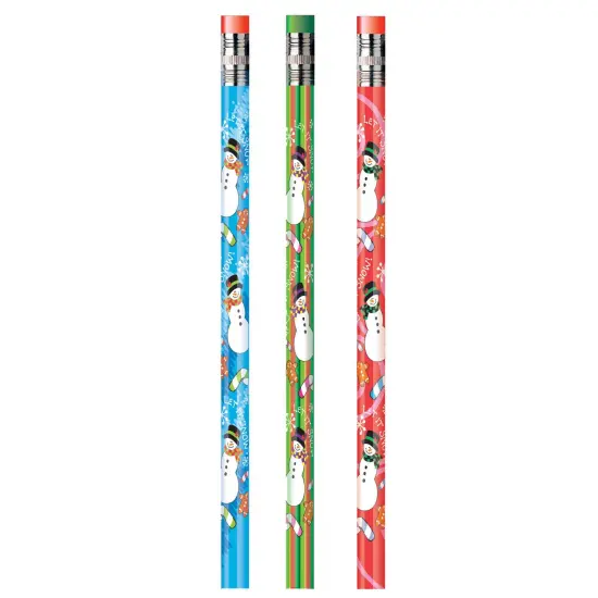 Decorated Pencils, Holiday Snowmen Assortment, 144 Pencils {2}