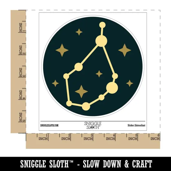 Capricorn Zodiac Star Constellations Waterproof Vinyl Phone Tablet Laptop Water Bottle Sticker Set - 5 Pack {1}