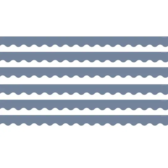 Aegean Blue Scalloped Border Trim, 35 Feet Per Pack, 6 Packs {1}