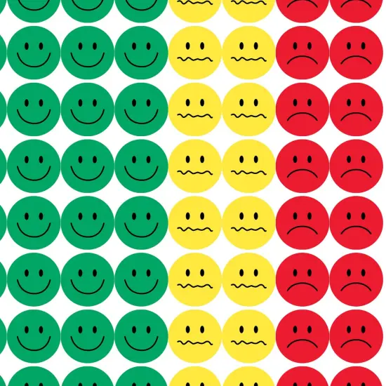 Behavior Stickers, 0.5", 1,200 Per Pack, 3 Packs {2}