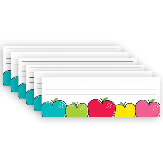 Doodle Apples Name Plates, 9-1/2" x 3-1/4", 36 Per Pack, 6 Packs {1}