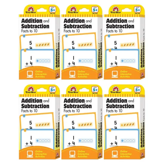 Learning Line: Addition and Subtraction Facts to 10, Grade 1+ (Age 5+) - 56 Flashcards Per Pack, 6 Packs {1}