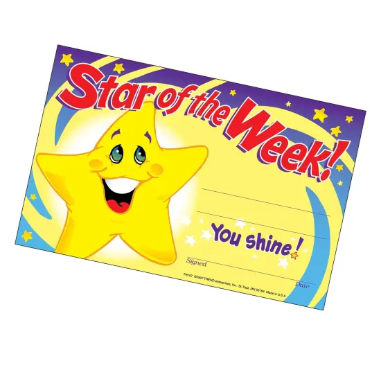 Star of the Week! Recognition Awards, 30 Per Pack, 6 Packs {3}