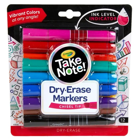 Take Note! Dry Erase Markers, Chisel Tip, 12 Count {1}