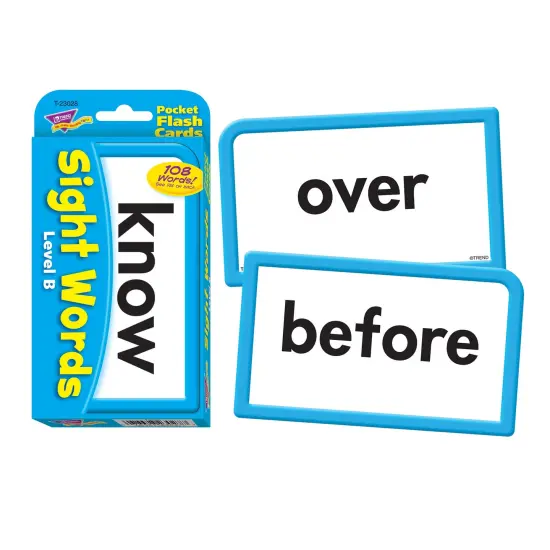 Sight Words &ndash; Level B Pocket Flash Cards, 6 Packs {5}