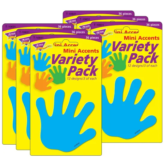 Handprints Mini Accents Variety Pack, 36 Per Pack, 6 Packs {1}
