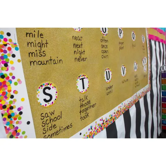 Confetti Straight Border Trim, 35 Feet Per Pack, 6 Packs {3}