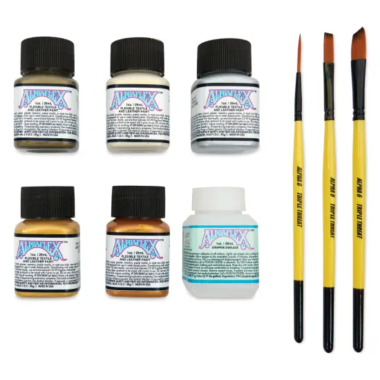 Alpha6 AlphaFlex Textile and Leather Sneaker Paint Pack - Metallic, Set of 6 {1}