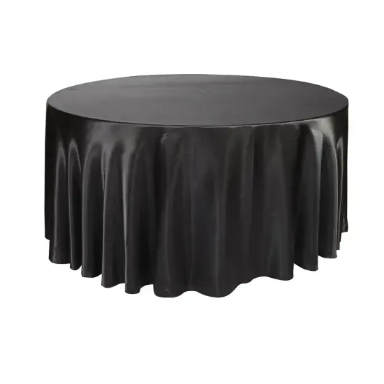 Round Satin Tablecloths {4}