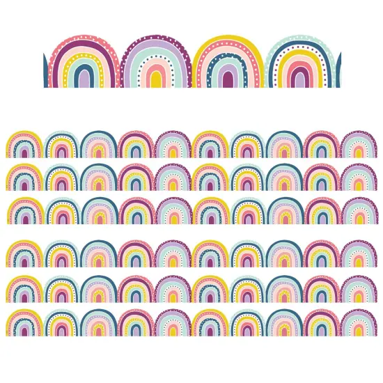 Oh Happy Day Rainbows Die-Cut Border Trim, 35 Feet, 6 Packs {1}