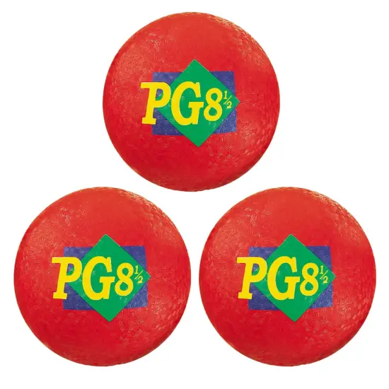 Playground Ball, 8.5-Inch, Red, Pack of 3 {1}