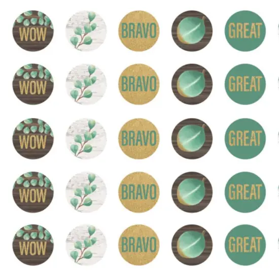 Eucalyptus Mini Stickers, 378 Per Pack, 12 Packs {3}