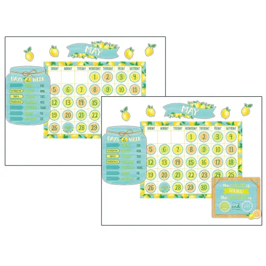Lemon Zest Calendar Bulletin Board Set, 2 Sets {1}