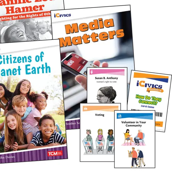 iCivics Grade 4: Community & Social Awareness 5-Book Set + Game Cards {3}