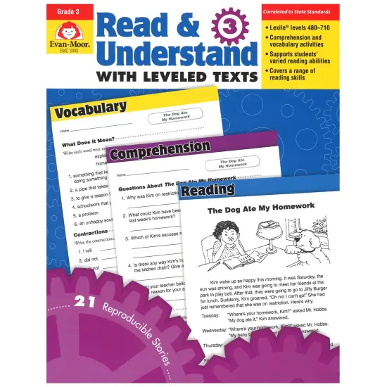 Read & Understand with Leveled Texts Book, Grade 3 {1}